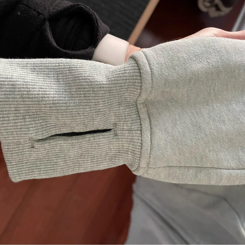 Lululemon Scuba Hoodie *Light Cotton Fleece Heathered Island Mist Size 6 - Picture 3 of 7